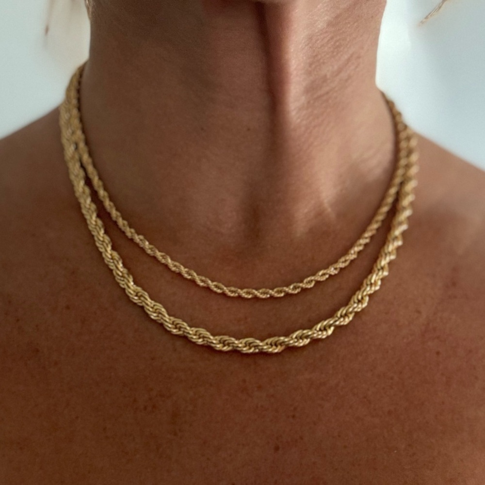 Roxanne Assoulin Double Gold Rope Necklace